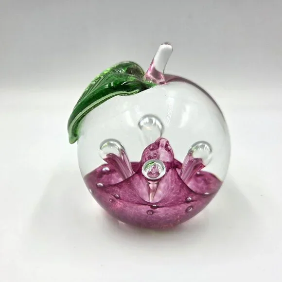 Caithness Glass Windfall Ruby Apple Paperweight Scotland Teacher Nature Decor - Picture 3 of 14